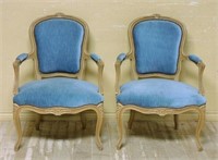 Louis XV Style Painted Wooden Fauteuils.