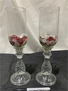 Clear Glass decorative Candle Holders