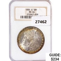 1884-O Morgan Silver Dollar NGC MS64