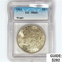 1921 Morgan Silver Dollar ICG MS65