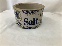 1 lb. Sponged Stoneware SALT Crock, 4 1/4”