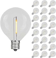 Novelty Lights 25 Pack G40 LED Light Bulbs, E12