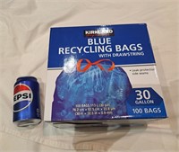 100 x sacs de récupération bleu kirkland 30" x