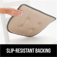 6-Pack Tufted Memory Foam Chair Cushions 16X17"