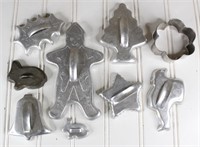 Assorted Older Metal Cookie Cutters