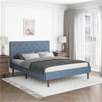 Akeacubo Full Size Bed Frame Upholstered Platform