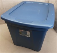 C12) Sterilite 18 Gallon Storage Tote Bin Box Blue