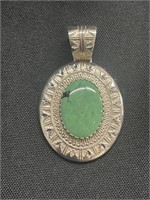 Vintage signed sterling & turquoise pendant