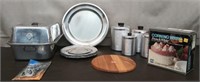 Box Roasting Pan, Platter, Aluminum Canister,