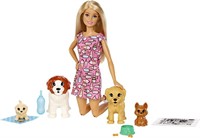 Barbie Doggy Daycare Doll & Pets Playset with 4