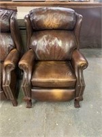 Leather Recliner w/ Brass Buttons