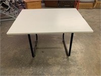 White Drafting Style Table - IT TILTS