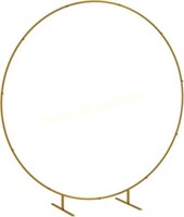 Outsunny 6.6FT Gold Wedding Arch  Round Backdrop