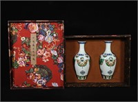 Chinese doucai porcelain vase pair