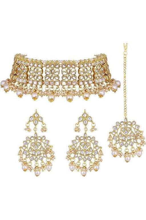 AHELI 4PCS Indian Jewelry Set