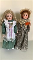(2) antique German dolls