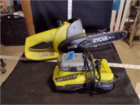 RYOBI Cordless10" Chainsaw & Battery Pack/Charger