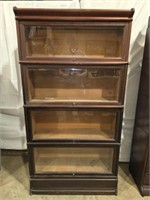 Vintage Wooden 4 Tier Lawyers Bookcase