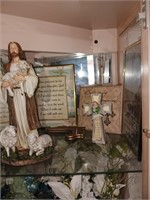 Lot of religious items jesus figurine and more
