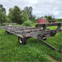 Round Bale Wagon w/ wood Rack