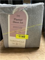 Threshold Twin flannel sheet set