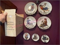 Gorham-Norman Rockwell collector plates & racks