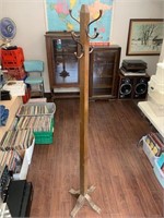Vintage Hall Tree Coat Rack Stand