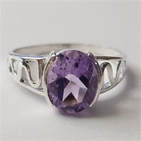 $100 Silver Amethyst Ring