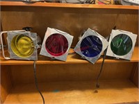 Set of 4 Mounting Colored Show / Party Lights