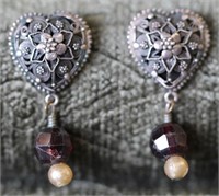 Antique-style Sterling Silver Earrings