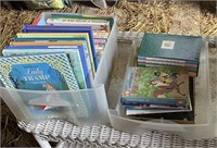 2 totes of vintage hardcover childrens books