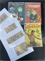 3 Comic Books Walt Disney, Tubby, Tarzan 4Strips