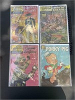 4 VTG Comics-Mutiny, Bring Em', Cyrano, & Porky