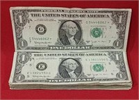 Fifty One Dollar "barr" Notes Including Star Note