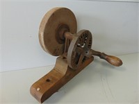 Antique Hand Cranked Grinding Wheel