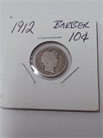 Silver 1912 Barber Dime