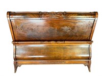 FRENCH CARVED MAHOGANY FULL SIZE BED