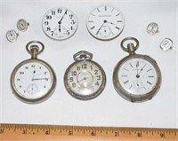 LOT - OLD POCKET WATCHES & PARTS