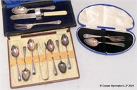 Cased Antique Silver Plated Flatware