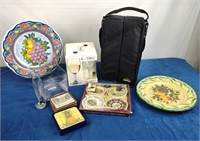 Wine Glasses, Bag, Coasters & Other Misc Items
