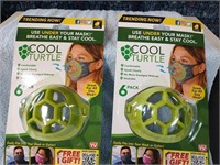 Lot of 2 (6 pk) Cool Turtle Use Under Mask to