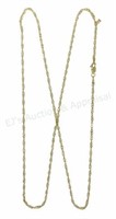 18k (750) Yellow Gold Rope Chain Necklace