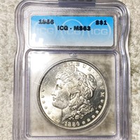 1886 Morgan Silver Dollar ICG - MS63