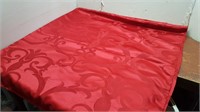 Fancy Red Table Cloth 68inx68in