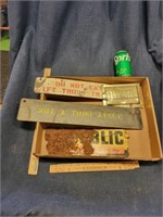 Lot of Various Metal Signs Small