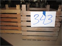 WOODEN SLAT SIDED CRATE