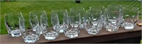 12 Crystal Whiskey Glasses