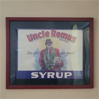 Framed Uncle Remus Syrup Metal Sign 21¼" x 17¼"