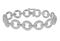 $ 10,820 3.50 Ct Round Diamonds Modern Bracelet