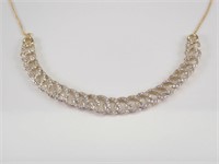 2 Ct Diamond Chainlink Modern Necklace 14 Kt